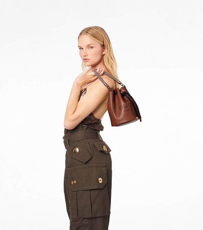 Argan Oil Marc Jacobs The Leather Women's Bucket Bags | 18530OWMZ