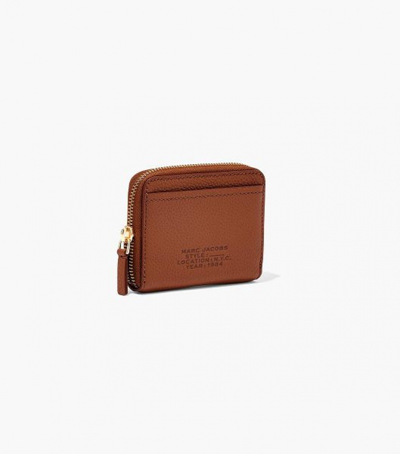 Argan Oil Marc Jacobs The Leather Zip Around Women's Wallets | 87632YDZB