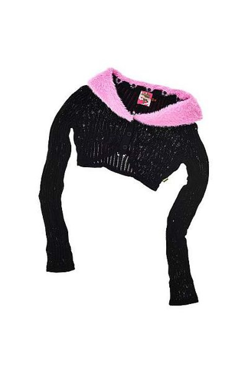 Black Marc Jacobs Blumarine Cropped Heaven Cardigan | 52069WBIA