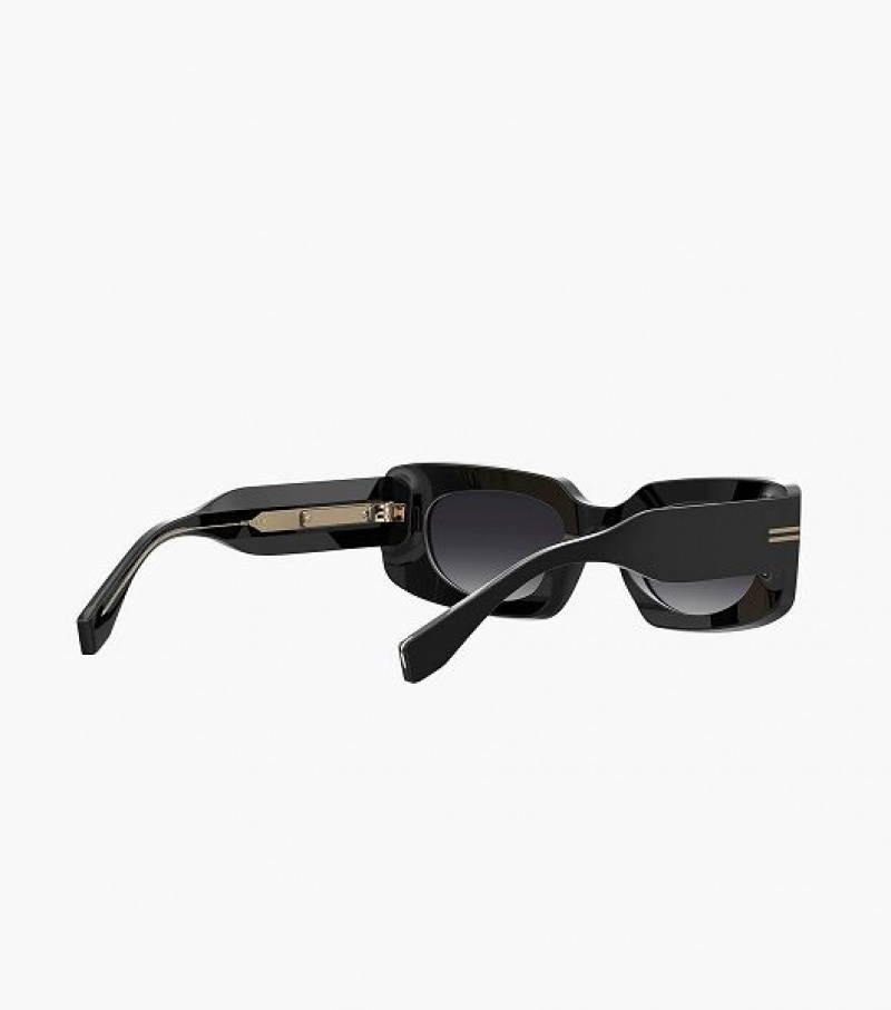 Black Marc Jacobs Icon Rectangular Women's Sunglasses | 68741IHGX