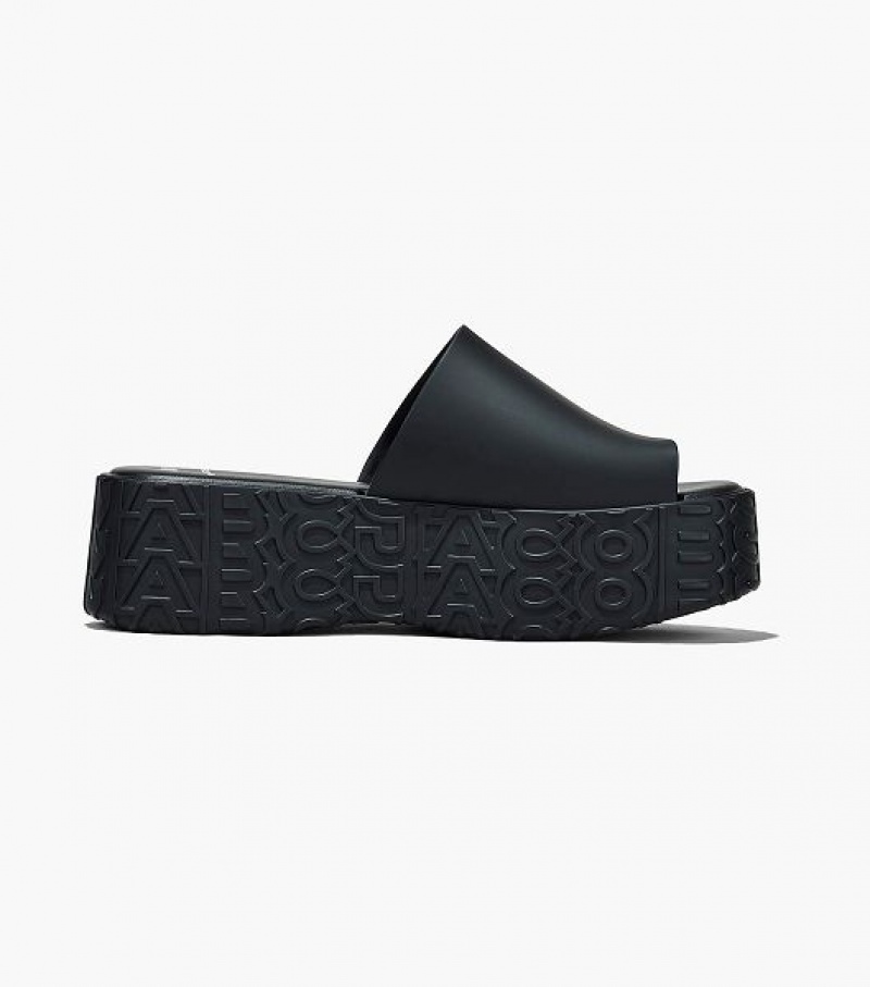 Black Marc Jacobs Melissa x Marc Jacobs Becky Platform Women's Slides | 32754XDAC