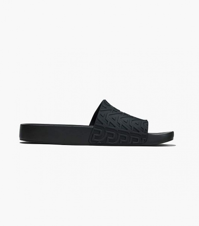 Black Marc Jacobs Melissa x Marc Jacobs Women's Slides | 19465KWBE