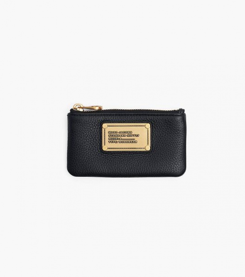 Black Marc Jacobs Re-Edition Classic Q Key Pouch Women\'s Wallets | 37285IQYB