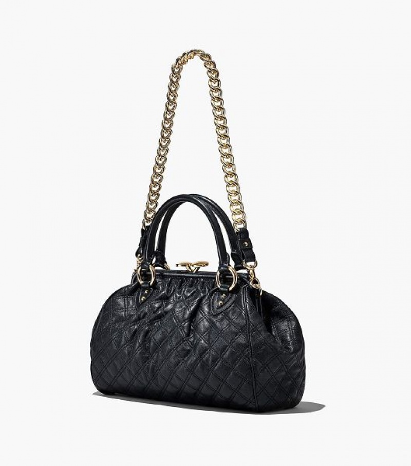 Black Marc Jacobs Re-Edition Quilted Leather Women's Shoulder Bags | 84053CBGF