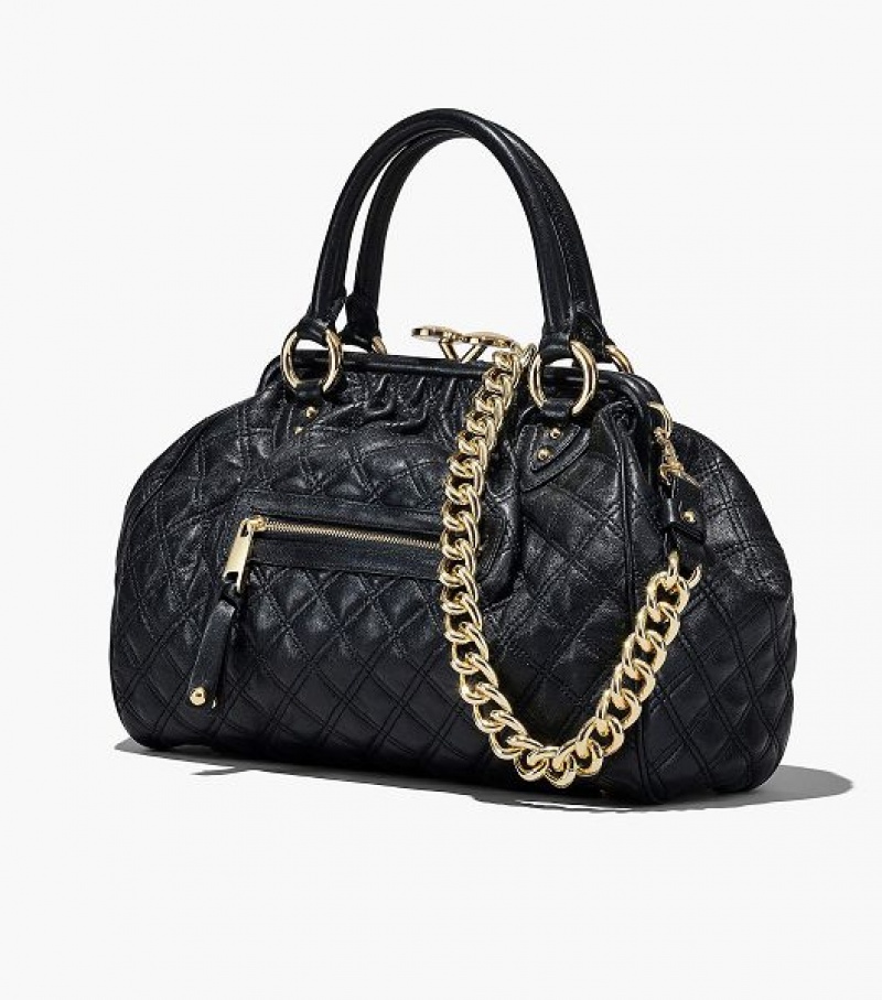 Black Marc Jacobs Re-Edition Quilted Leather Women's Shoulder Bags | 84053CBGF