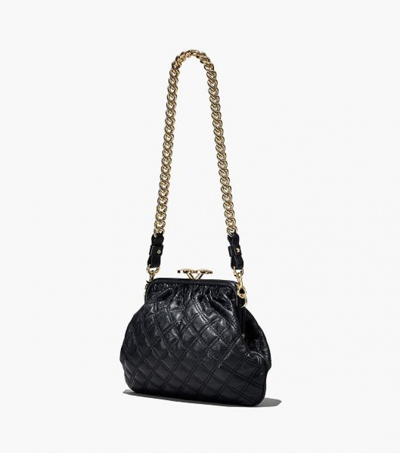 Black Marc Jacobs Re-Edition Quilted Leather Little Women's Shoulder Bags | 68249FBXQ