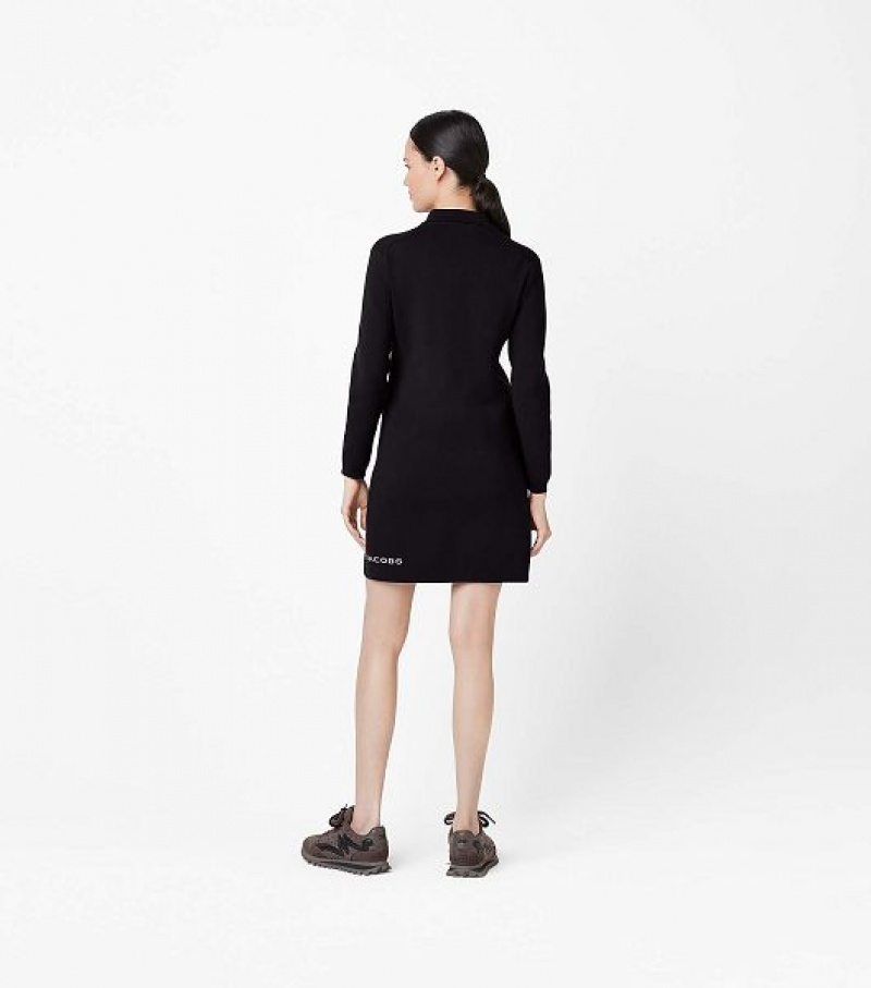 Black Marc Jacobs The 3/4 Tennis Women's Dress | 50894BRNL