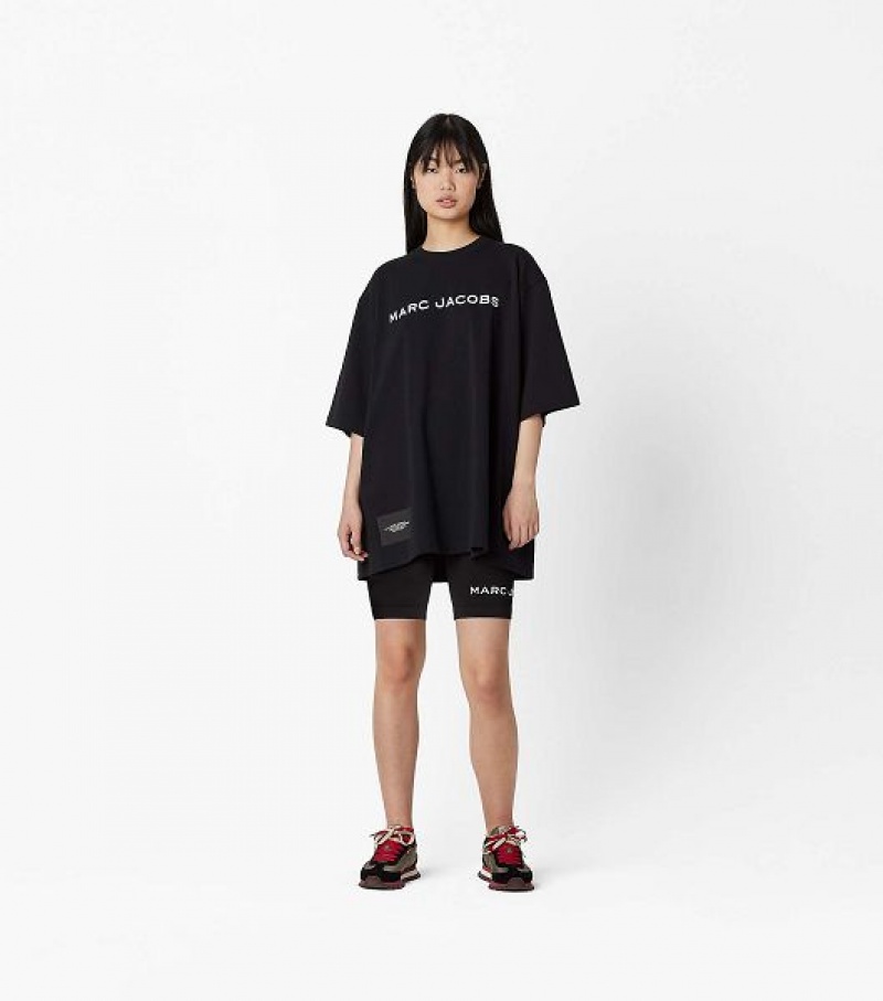 Black Marc Jacobs The Big Women's T Shirts | 95382AILH