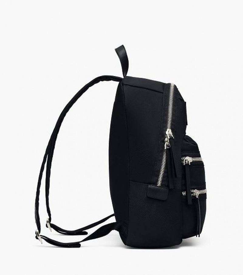 Black Marc Jacobs The Biker Nylon Large Women's Backpack | 85970MQYV