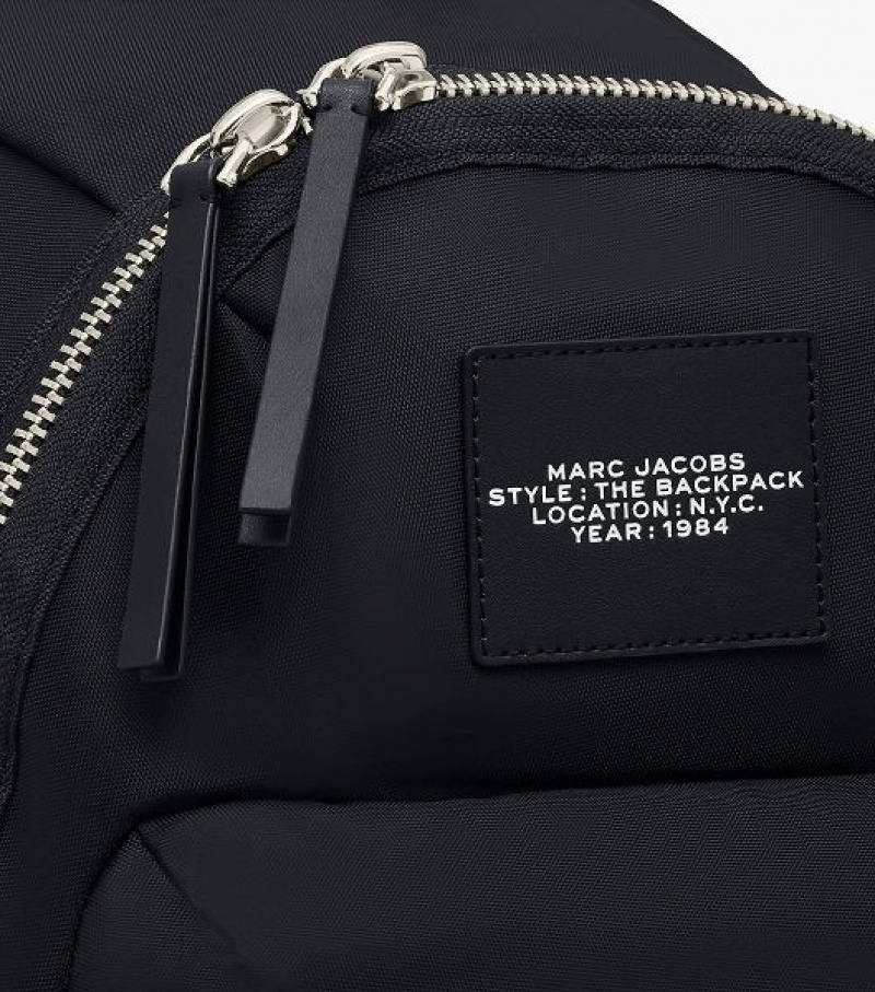 Black Marc Jacobs The Biker Nylon Large Women's Backpack | 85970MQYV