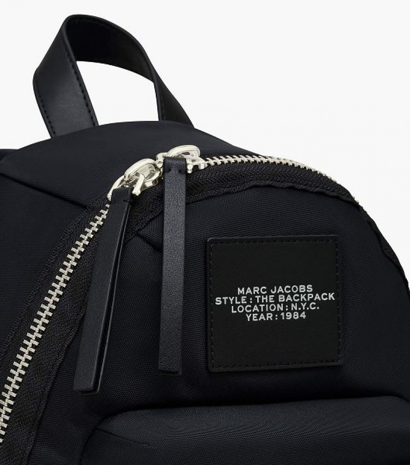 Black Marc Jacobs The Biker Nylon Medium Women's Backpack | 01798LXEP