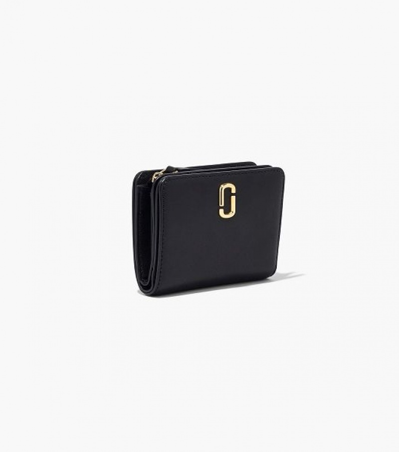 Black Marc Jacobs The J Marc Mini Compact Women's Wallets | 23597OPZF