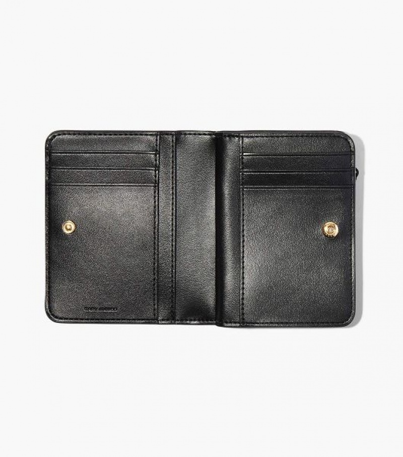 Black Marc Jacobs The J Marc Mini Compact Women's Wallets | 23597OPZF