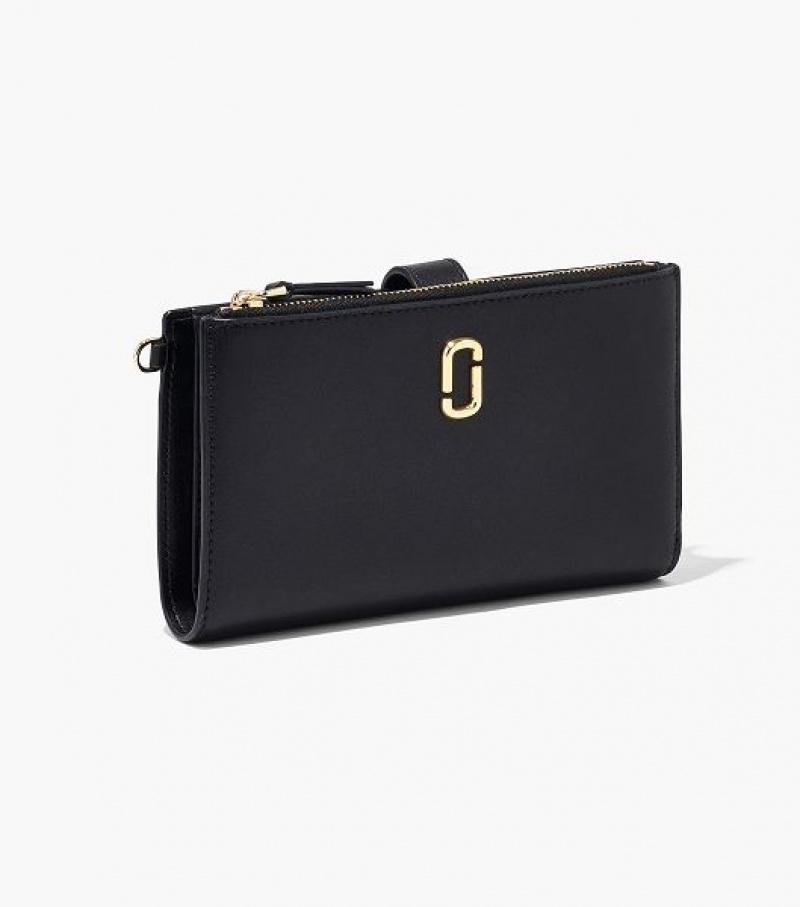 Black Marc Jacobs The J Marc Phone Wristlet Women's Wallets | 17296GUQY