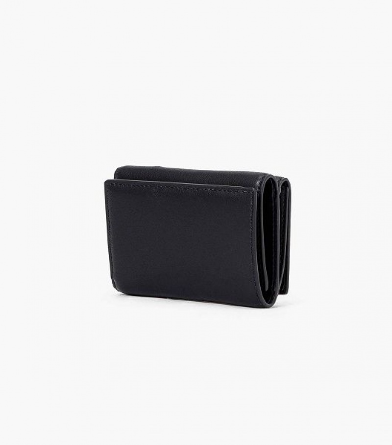 Black Marc Jacobs The J Marc Trifold Women's Wallets | 59832JPDT