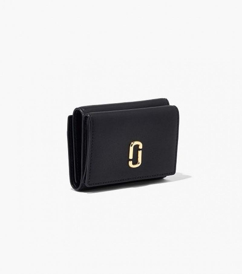 Black Marc Jacobs The J Marc Trifold Women's Wallets | 59832JPDT