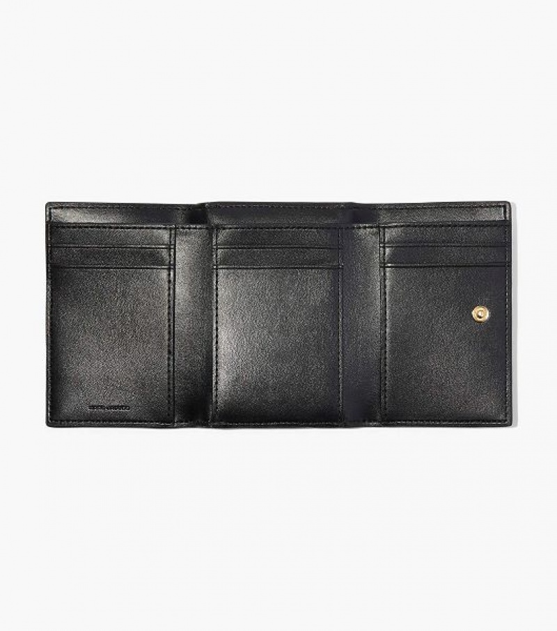 Black Marc Jacobs The J Marc Trifold Women's Wallets | 59832JPDT