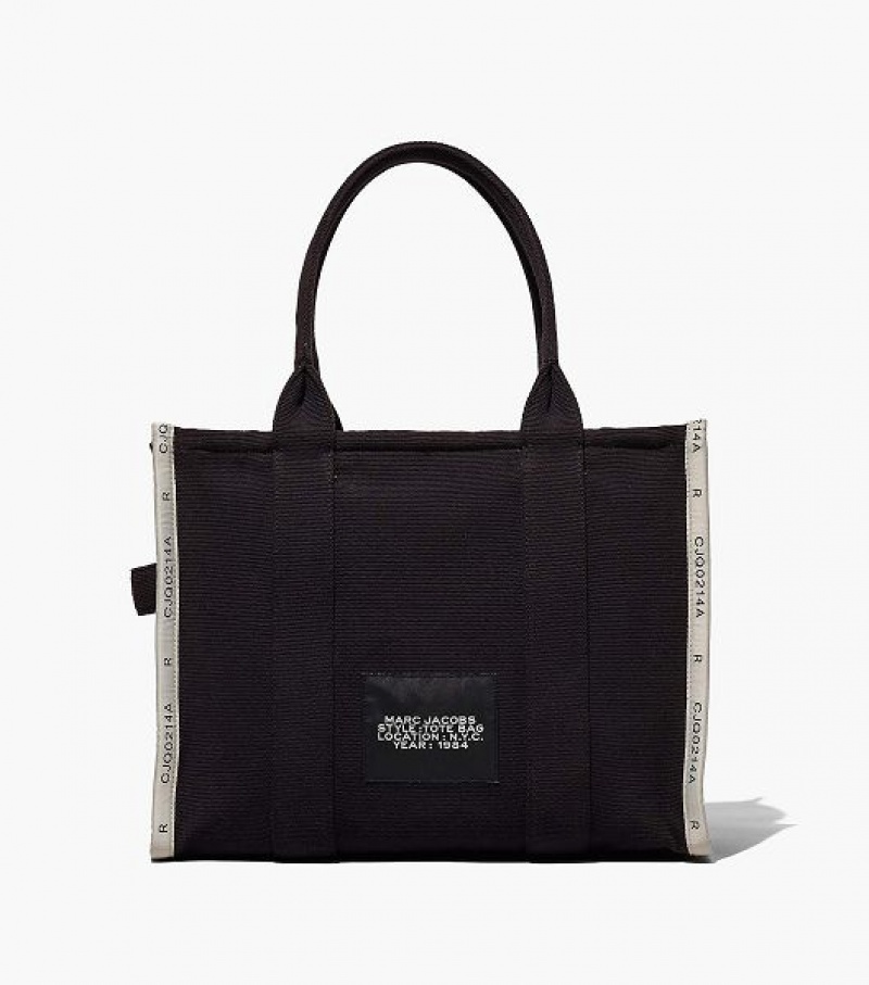 Black Marc Jacobs The Jacquard Large Women's Tote Bags | 18275QBUS