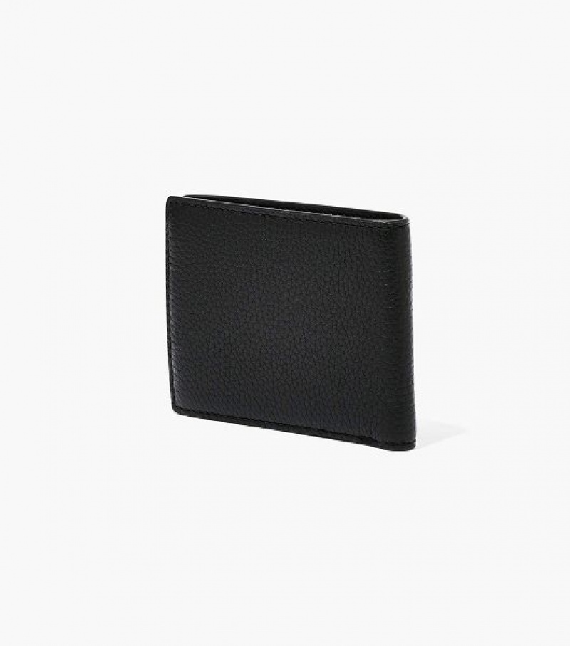 Black Marc Jacobs The Leather Billfold Women's Wallets | 91264ACLR