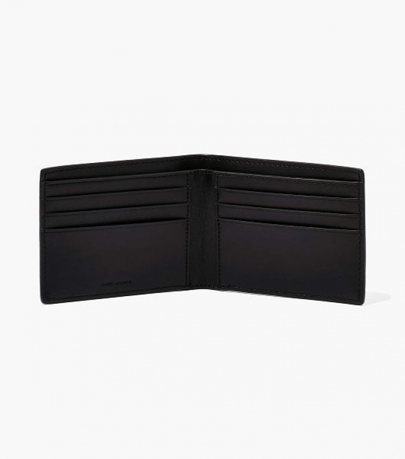 Black Marc Jacobs The Leather Billfold Women's Wallets | 91264ACLR