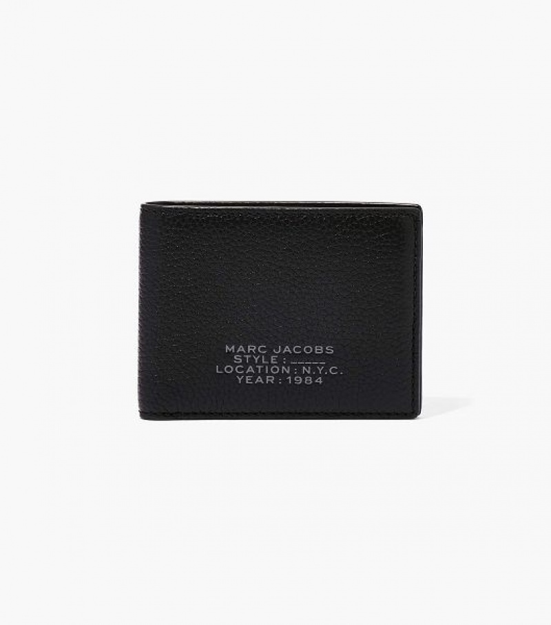 Black Marc Jacobs The Leather Billfold Women\'s Wallets | 91264ACLR