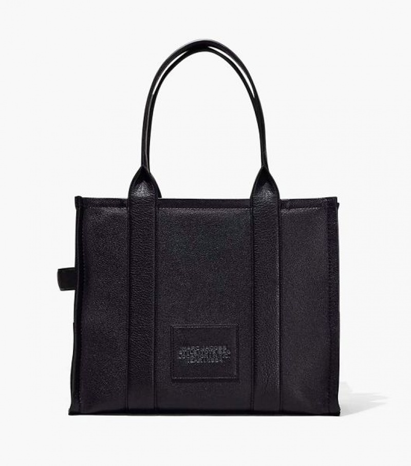 Black Marc Jacobs The Leather Large Women's Tote Bags | 60943KZHB