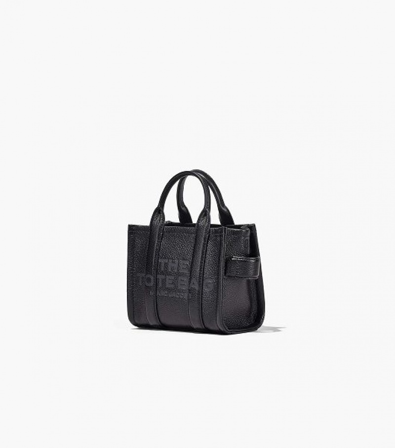 Black Marc Jacobs The Leather Mini Women's Tote Bags | 70952PJMV