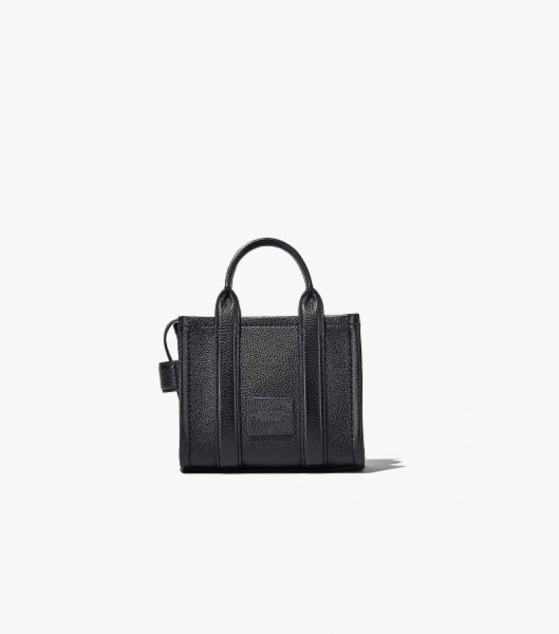 Black Marc Jacobs The Leather Mini Women's Tote Bags | 70952PJMV