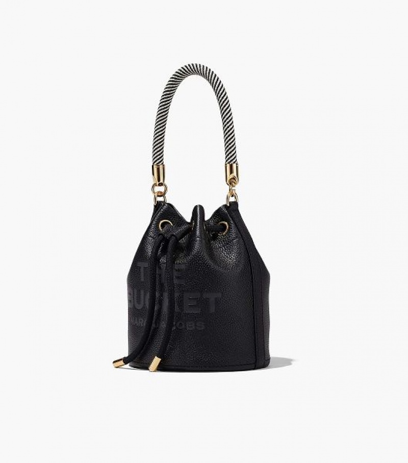 Black Marc Jacobs The Leather Women's Bucket Bags | 74950WNCQ