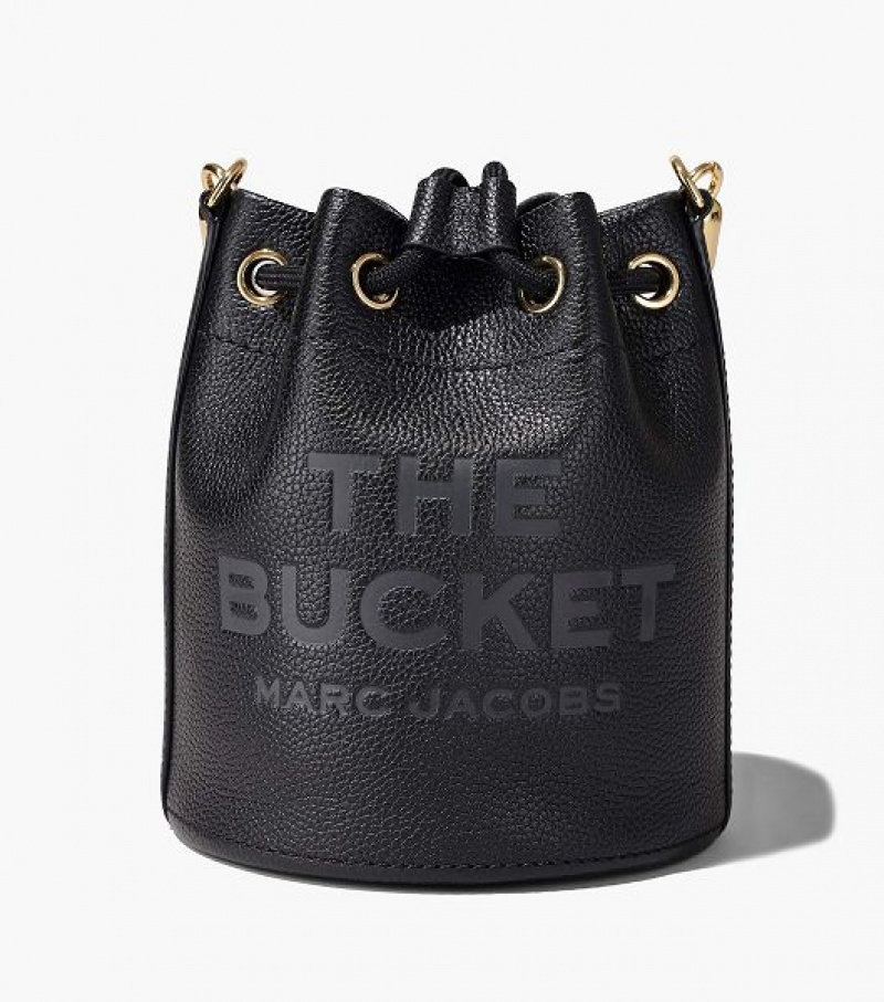 Black Marc Jacobs The Leather Women's Bucket Bags | 74950WNCQ