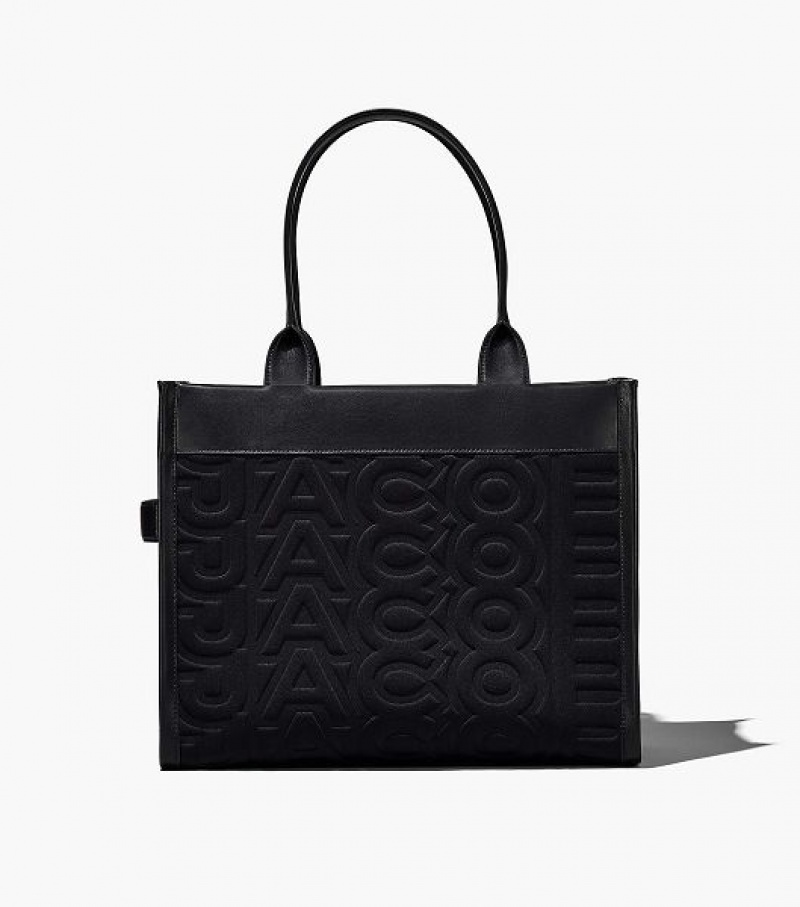 Black Marc Jacobs The Monogram Neoprene Large Women's Tote Bags | 19785UXJP