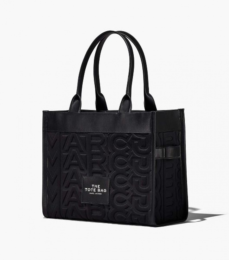 Black Marc Jacobs The Monogram Neoprene Large Women's Tote Bags | 19785UXJP