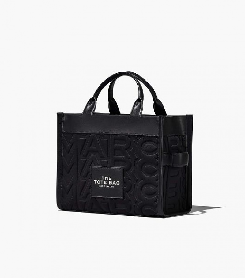 Black Marc Jacobs The Monogram Neoprene Medium Women's Tote Bags | 25861YQSD