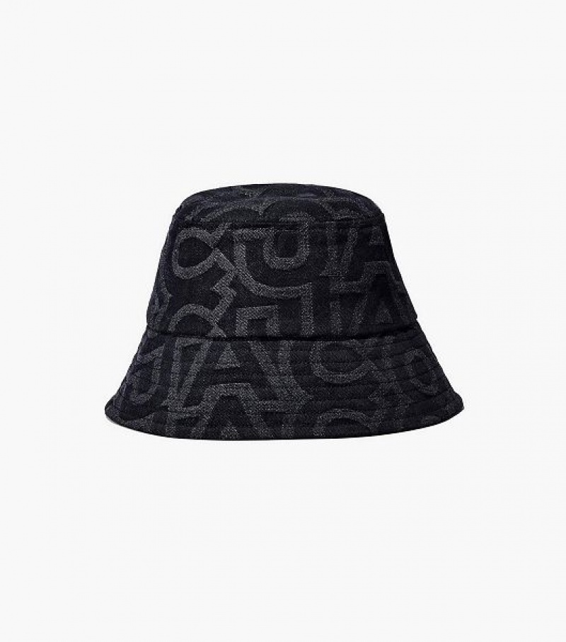 Black Marc Jacobs The Monogram Women\'s Bucket Hats | 65324CQHS