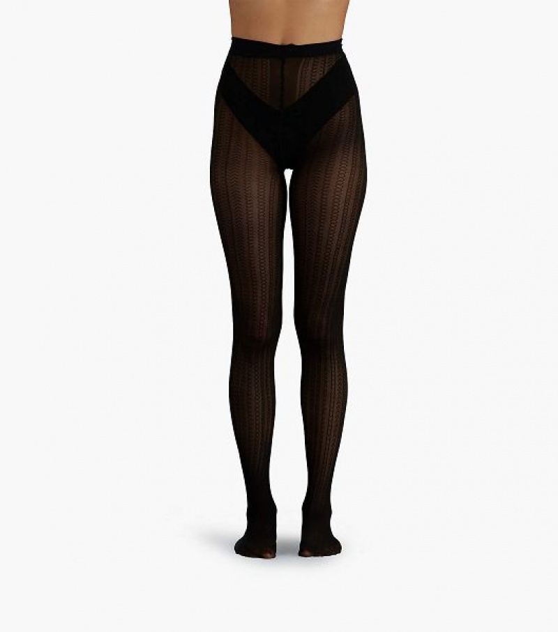 Black Marc Jacobs The Monogram Women's Tights | 54029LCHV