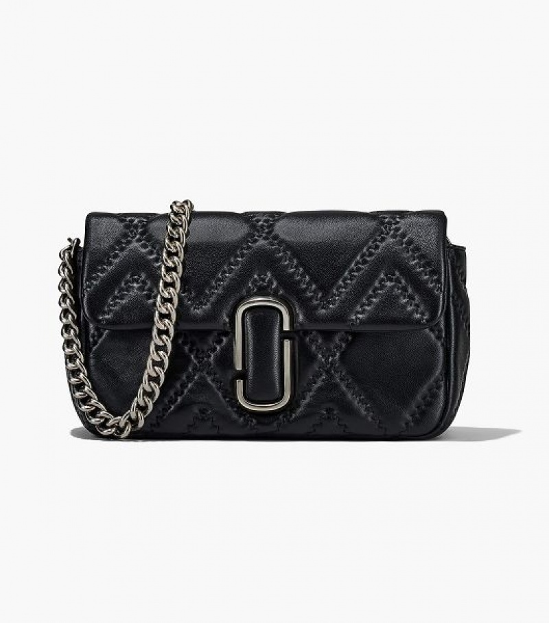 Black Marc Jacobs The Quilted Leather J Marc Large Women\'s Shoulder Bags | 12396ZFBP