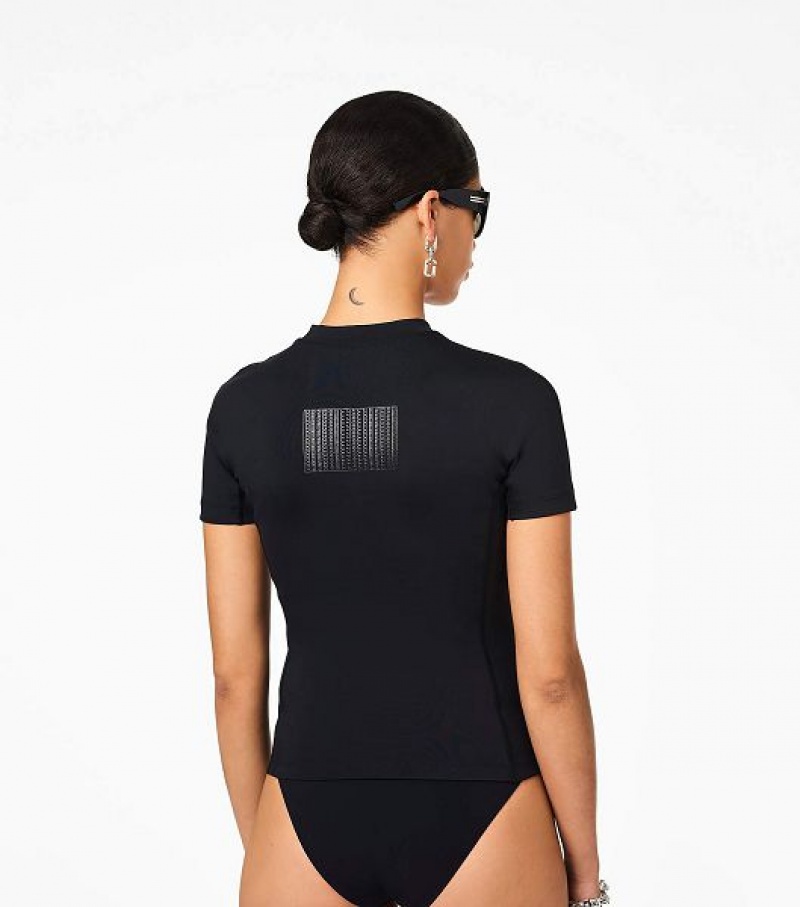 Black Marc Jacobs The Scuba Women's T Shirts | 39604WLKG