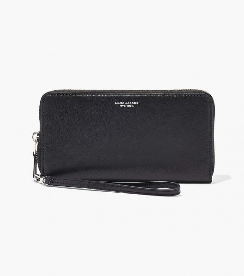 Black Marc Jacobs The Slim 84 Continental Wristlet Women\'s Wallets | 05178FBTD