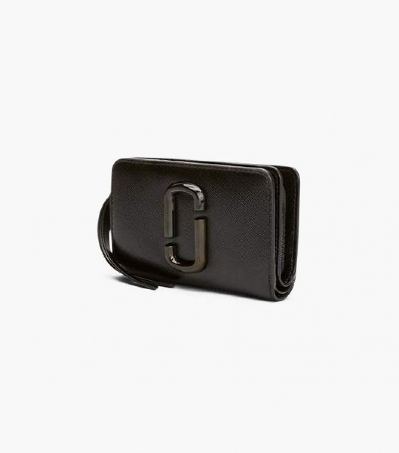 Black Marc Jacobs The Snapshot Dtm Compact Women's Wallets | 25913JVGR