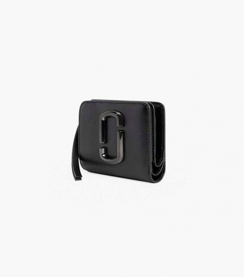 Black Marc Jacobs The Snapshot Dtm Mini Compact Women's Wallets | 67503JOTE