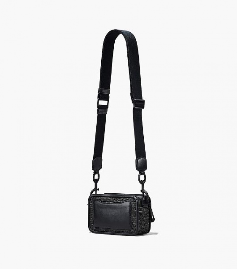 Black Marc Jacobs The Woven DTM Snapshot Women's Crossbody Bags | 61049FPYK