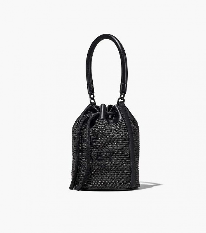 Black Marc Jacobs The Woven DTM Women's Bucket Bags | 59134XLYC