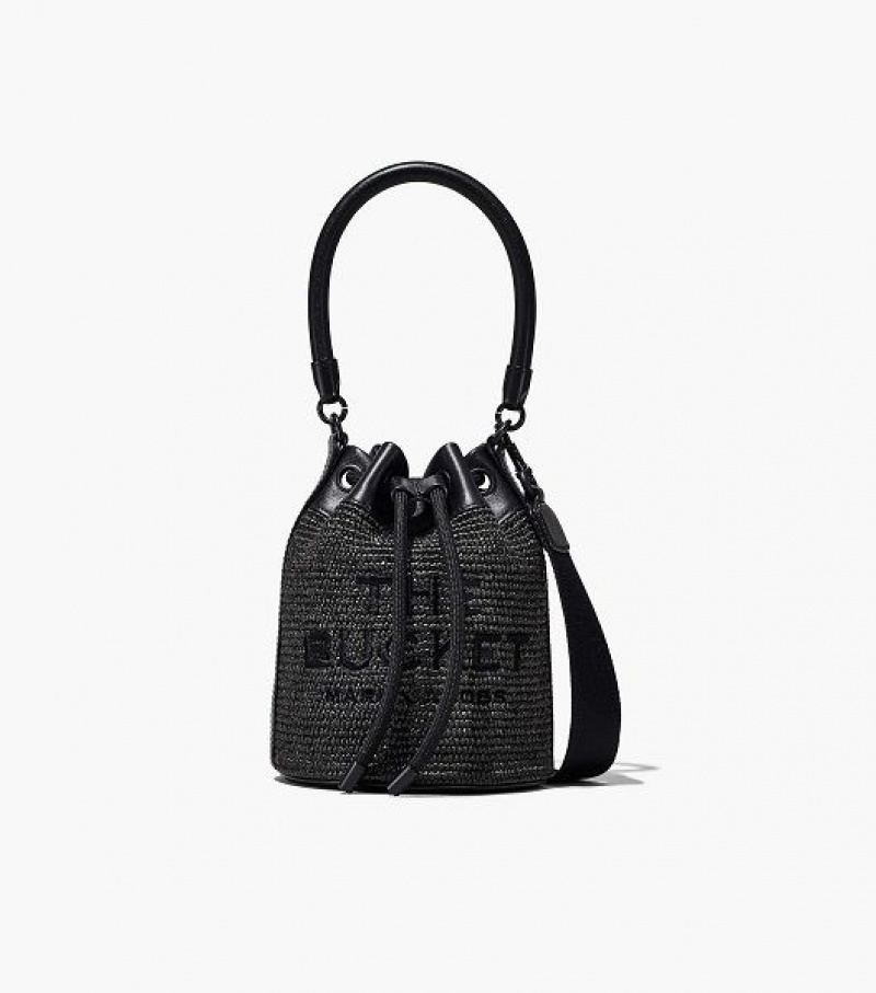 Black Marc Jacobs The Woven DTM Women\'s Bucket Bags | 59134XLYC