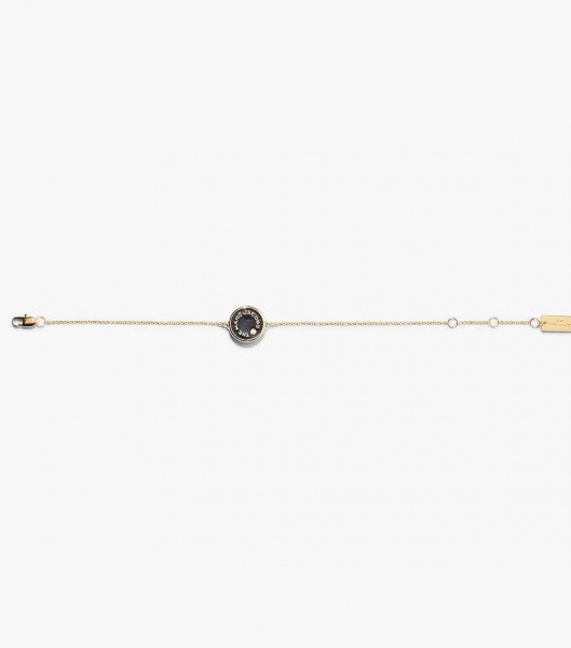 Black / Gold Marc Jacobs The Medallion Women's Bracelets | 34596RQXJ