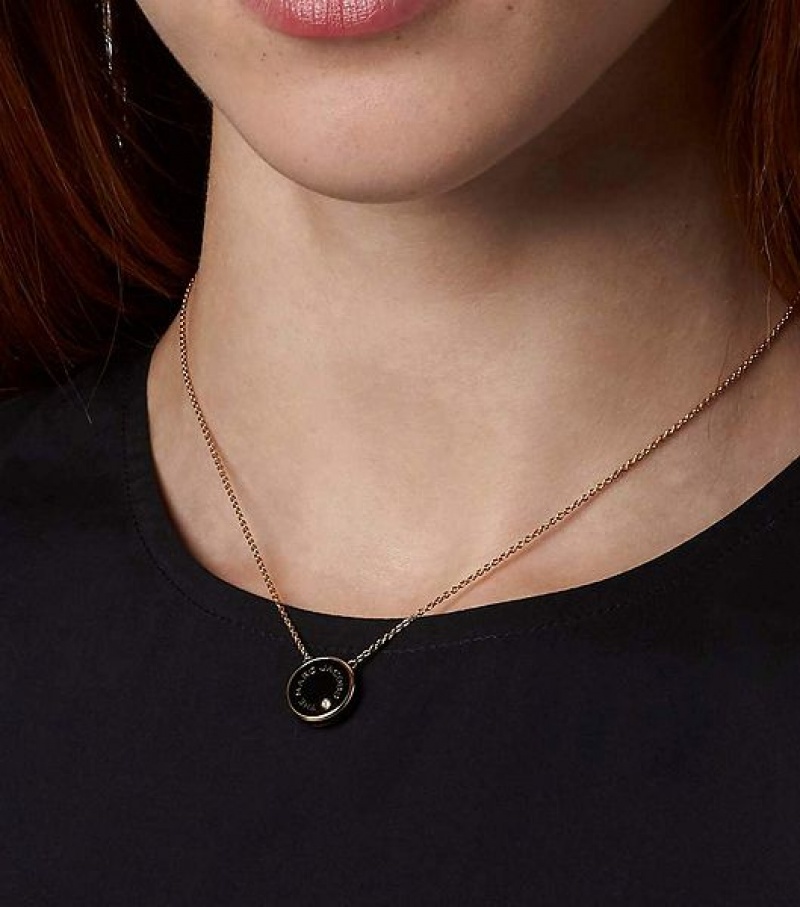 Black / Gold Marc Jacobs The Medallion Women's Pendants | 17038XKQR