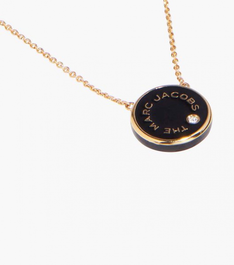 Black / Gold Marc Jacobs The Medallion Women's Pendants | 17038XKQR