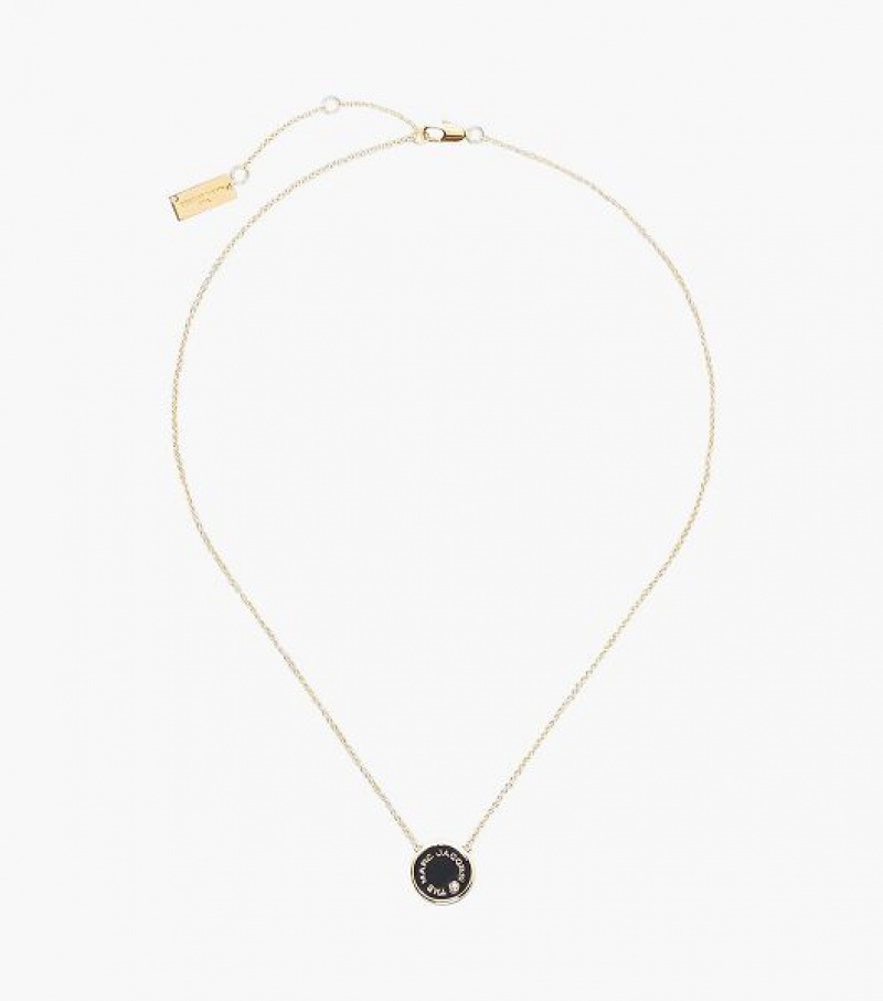 Black / Gold Marc Jacobs The Medallion Women's Pendants | 17038XKQR