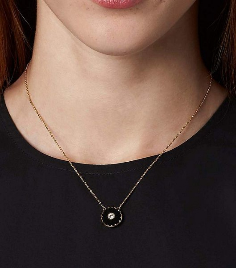 Black / Gold Marc Jacobs The Medallion Women's Pendants | 17038XKQR