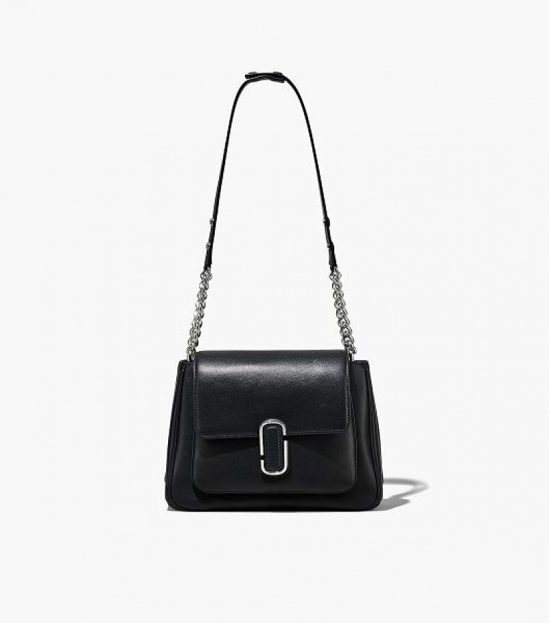 Black / Silver Marc Jacobs The J Marc Chain Women's Satchel Bags | 27086NOCX