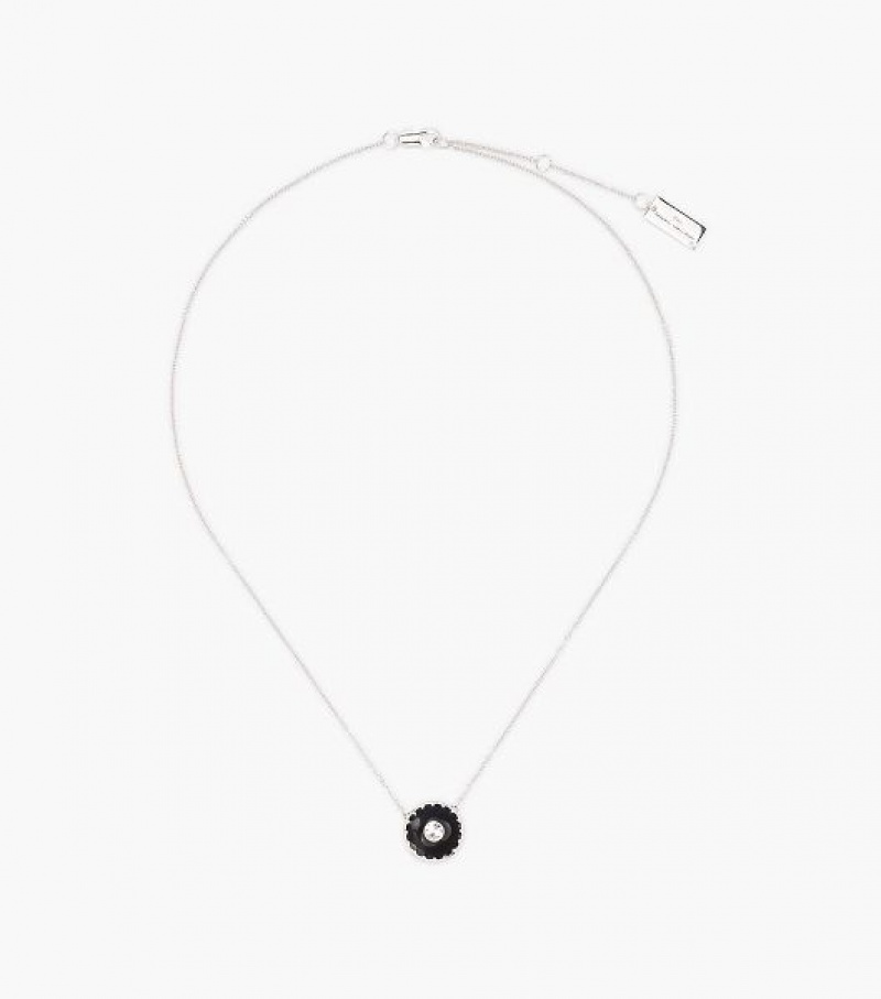 Black / Silver Marc Jacobs The Medallion Women's Pendants | 67381EWRX